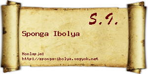 Sponga Ibolya névjegykártya